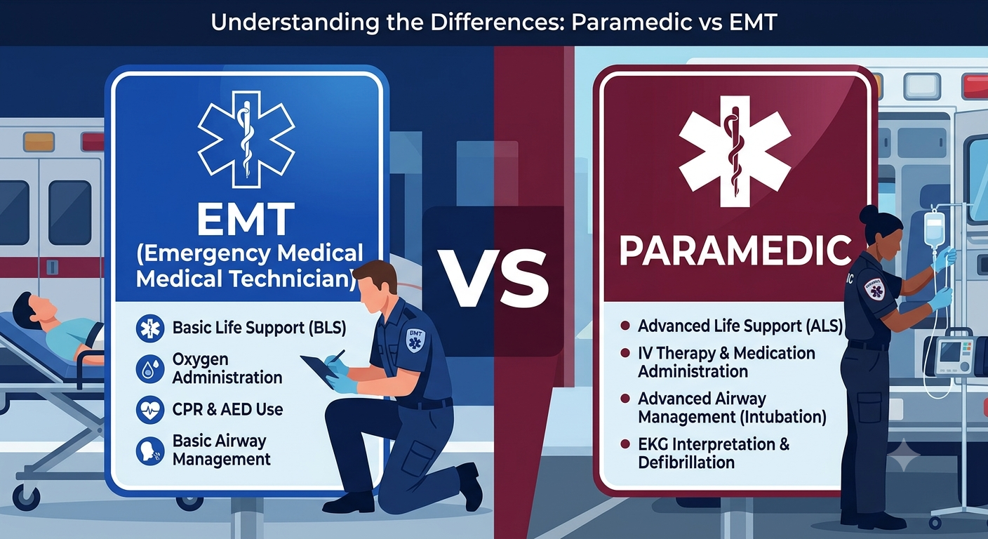 EMT vs Paramedic — event medical credentials