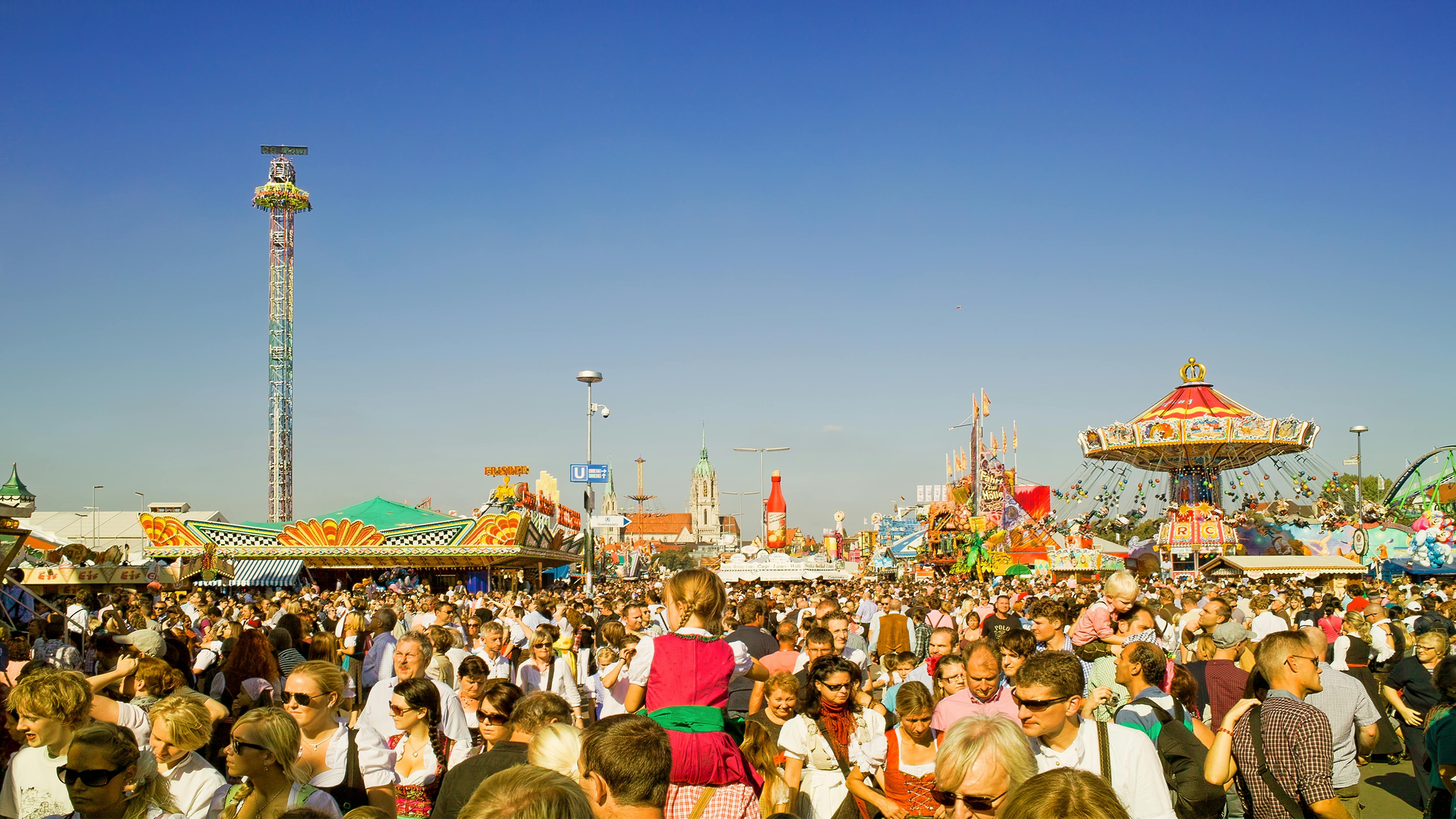 Large crowd at an outdoor festival event